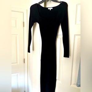 All black going out dress sweater material that stretches